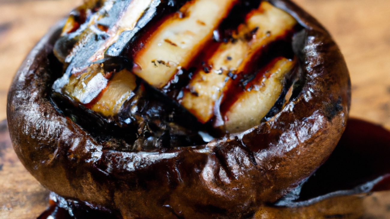 Grilled Feta Stuffed Balsamic Portobellos