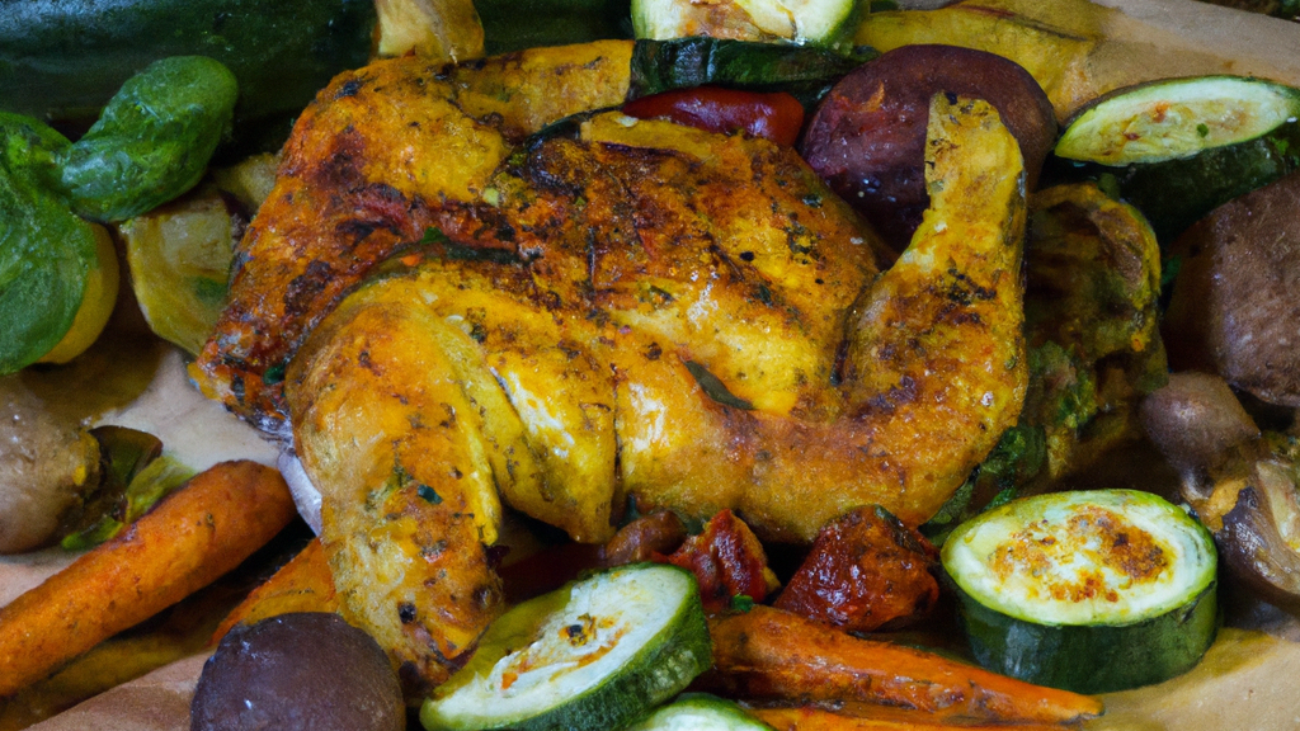 Roasted Vegetable and Herb Grilled Chicken - A Paleo Pleasure