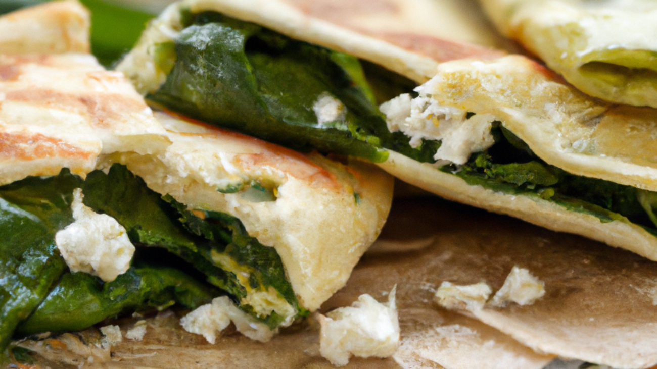 Spinach and Feta Stuffed Pita Bites