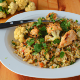 Cauliflower Fried Rice with Spiced Chicken