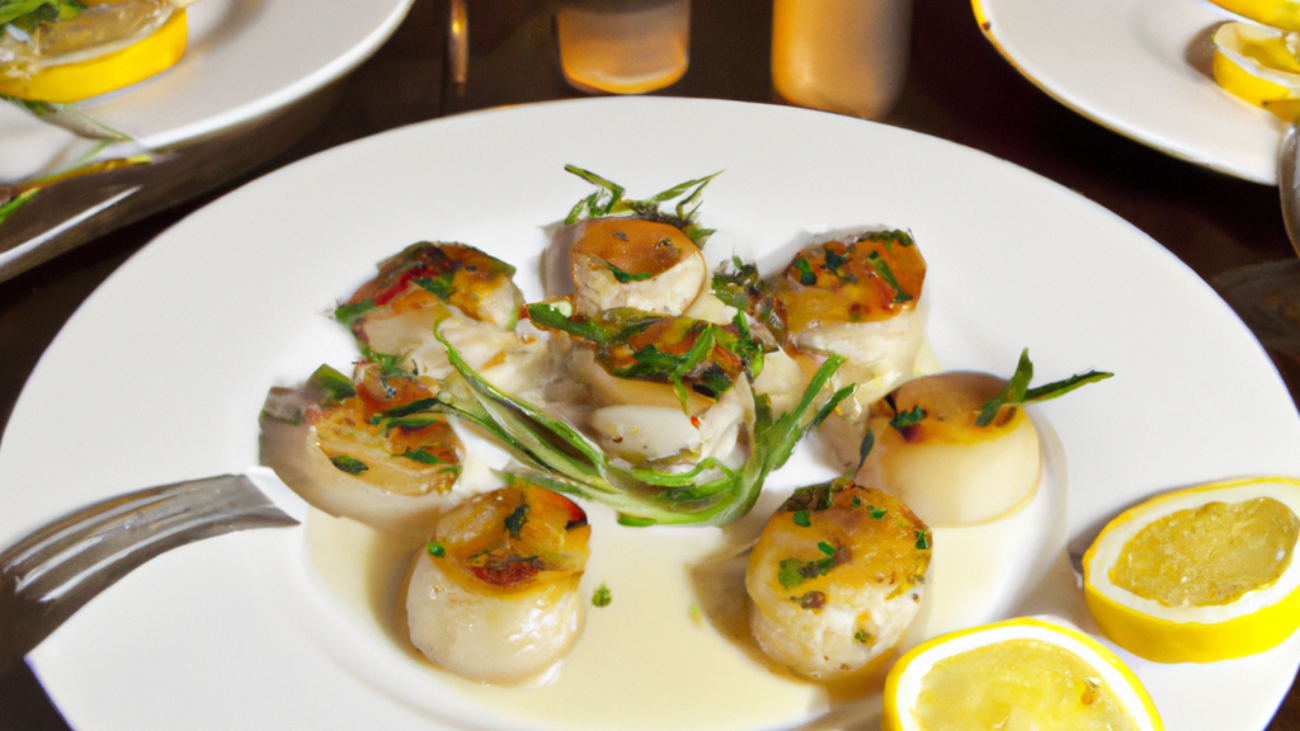 Pan-Seared Rosemary Scallops with Lemon Butter Sauce