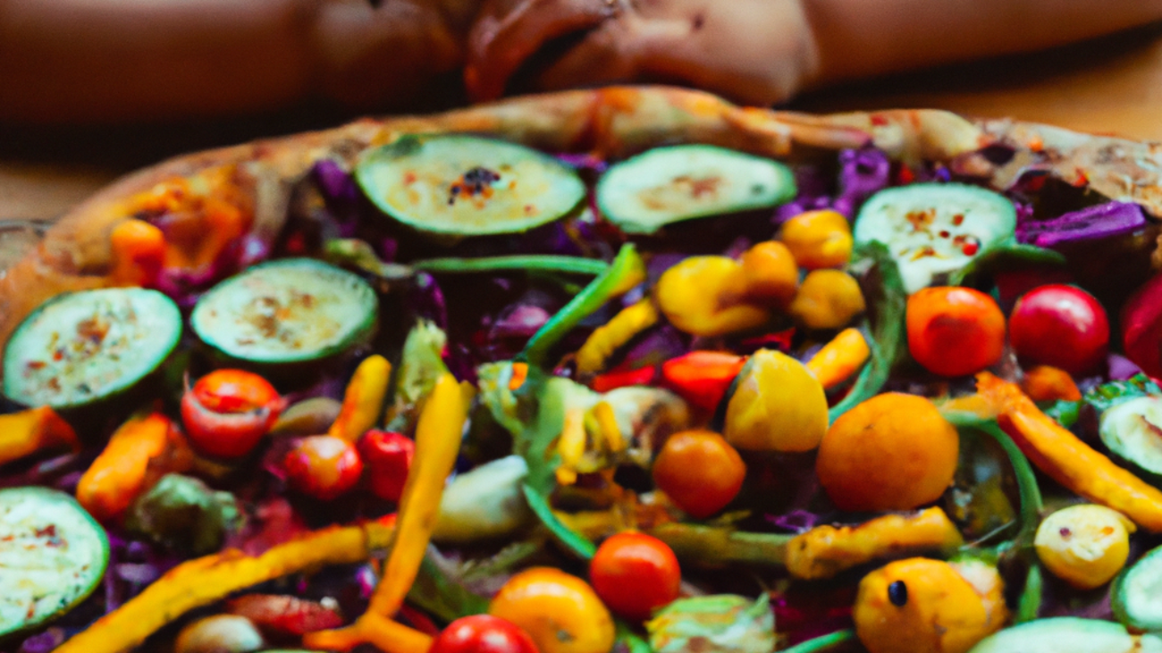 Rainbow Vegetable Pizza: A Colorful No-Hassle Food Recipe for the Little Ones