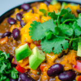 Tasty Tex-Mex Vegan Chilli Bowl