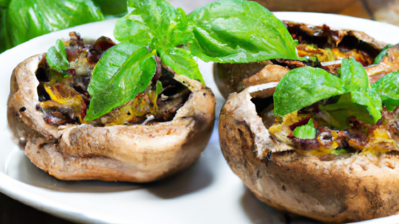 Veggie-Stuffed Portobello Mushrooms