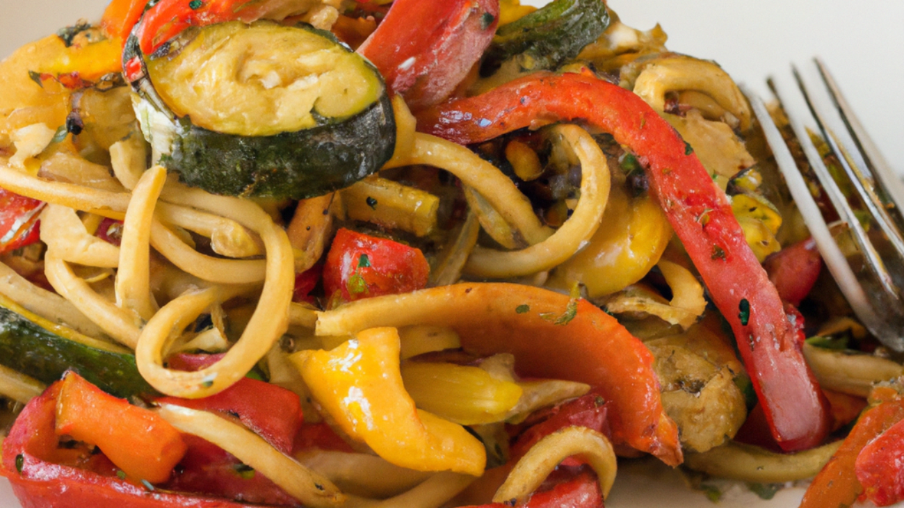 Gluten-Free Linguine with Roasted Vegetables