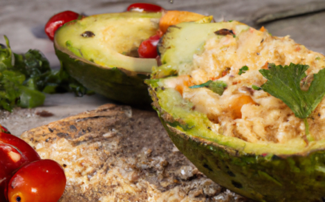 Savory Oatmeal And Avocado Boats